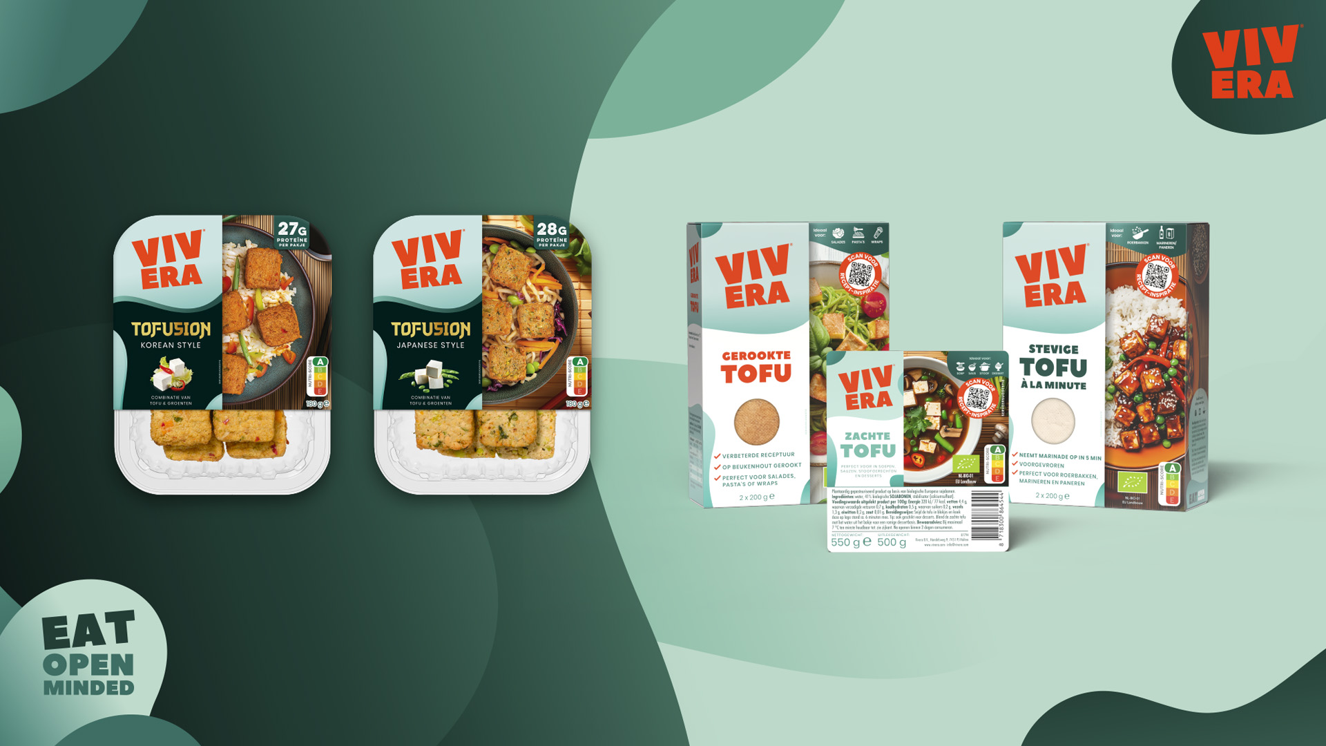 Pakjes tofu van Vivera